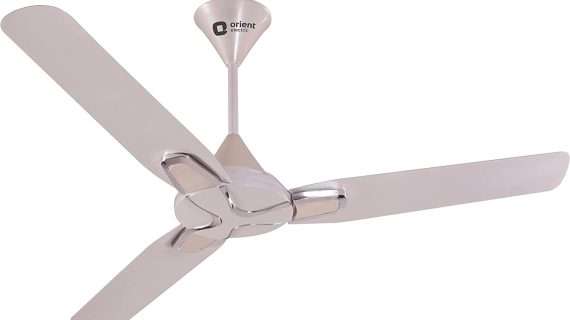 Orient Electric 1200mm Jazz Pearl Metalic Chrome Ceiling Fan (White)