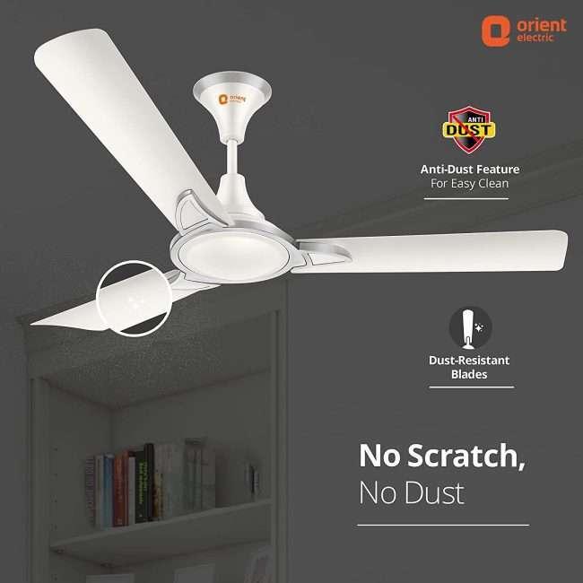 Orient Electric Kiara Shine 1200mm High Speed Ceiling Fan (Pearl White)