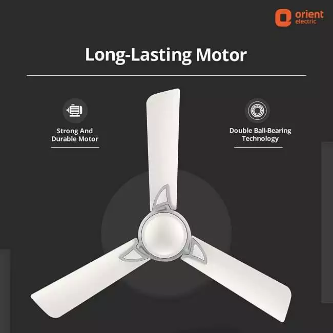 Orient Electric Kiara Shine 1200mm High Speed Ceiling Fan (Pearl White)