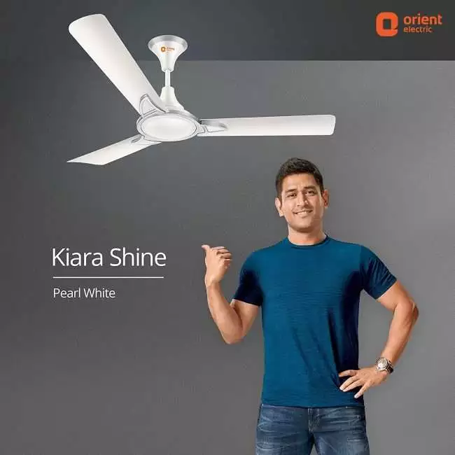 Orient Electric Kiara Shine 1200mm High Speed Ceiling Fan (Pearl White)