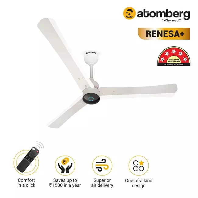 atomberg Renesa+ 1200mm BLDC Motor 5 Star Rated Ceiling Fans