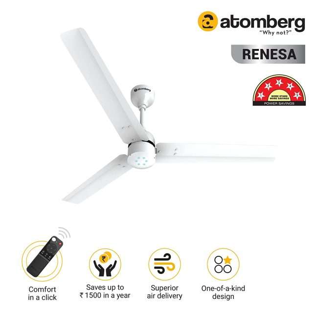 atomberg Renesa 1200mm BLDC Motor 5 Star Rated Ceiling Fans