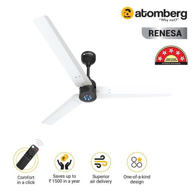 atomberg Renesa 1200mm BLDC Motor 5 Star Rated Ceiling Fans