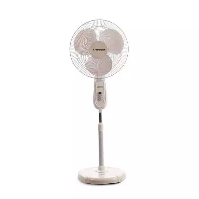 Crompton High Flo Neo High Speed 400 mm (16 inch) Pedestal Fan (White)
