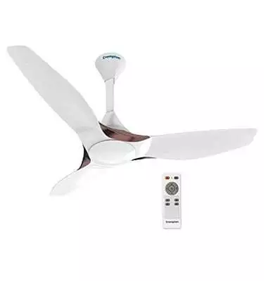 Crompton Silent Pro Enso 1225 mm (48 inch) ActivBLDC Remote-controlled Ceiling Fan with Anti-Dust Technology (Silk White)