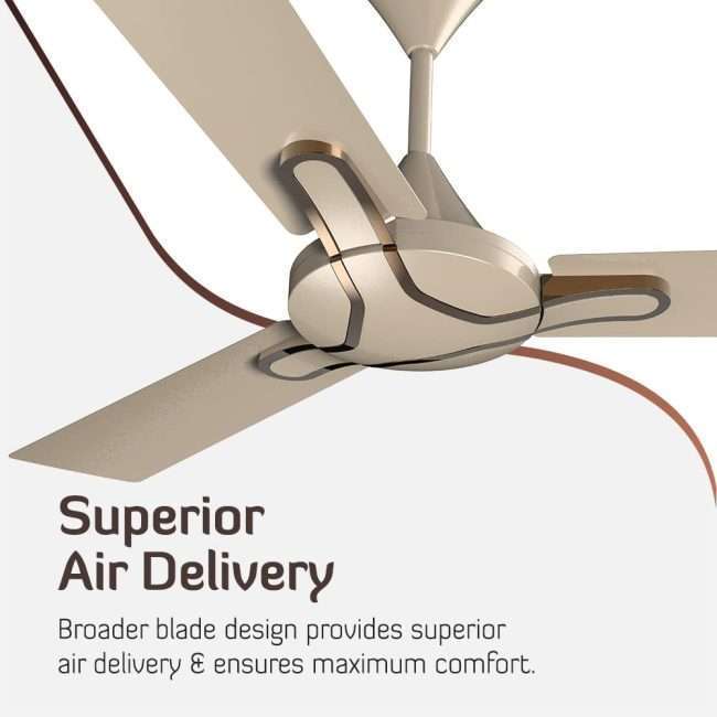 Crompton Gianna 1200mm 3 Blade Ceiling Fan, 48 inch (Tapioca)