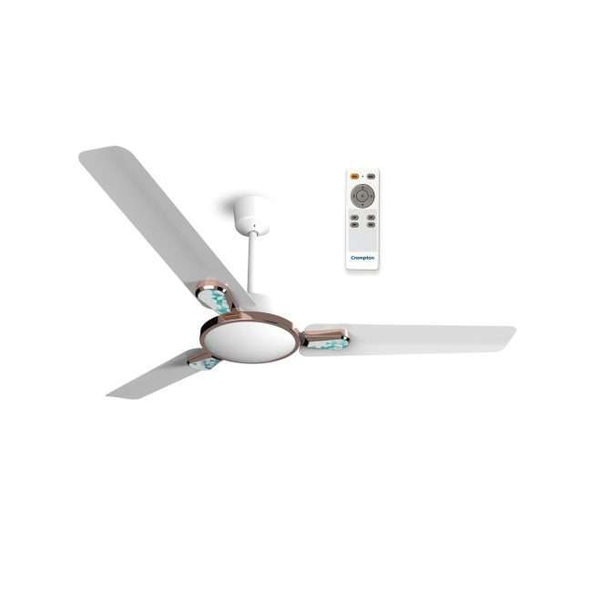 Crompton Energion Stylus 1200 mm (48 inch) BLDC Ceiling Fan with Remote and Anti-Dust Technology High Speed Energy Efficient Designer (Glow White)