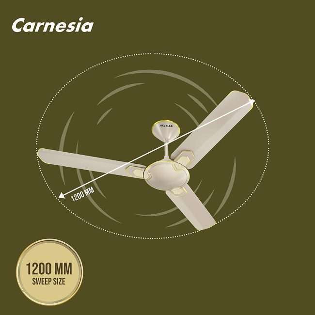 Havells Carnesia 1200mm Ceiling Fan (Gold)