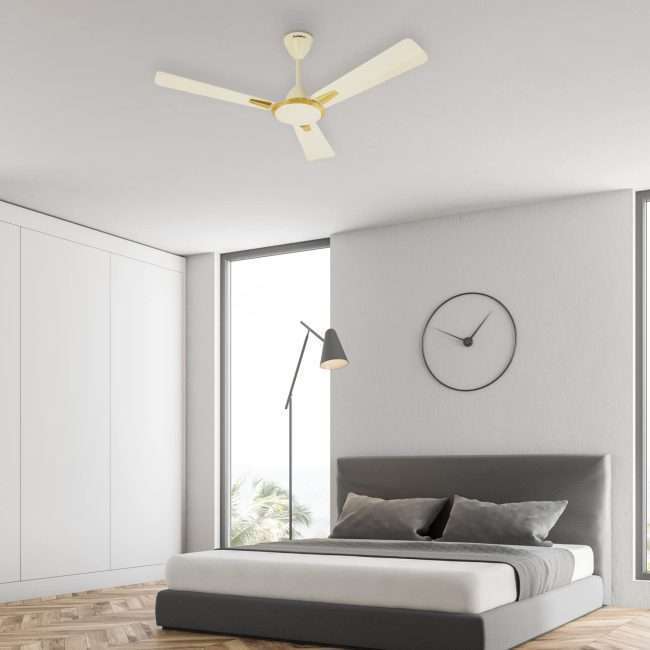 Crompton Aura 1200 mm (48 inch) High Speed Decorative Ceiling Fan (Ivory)