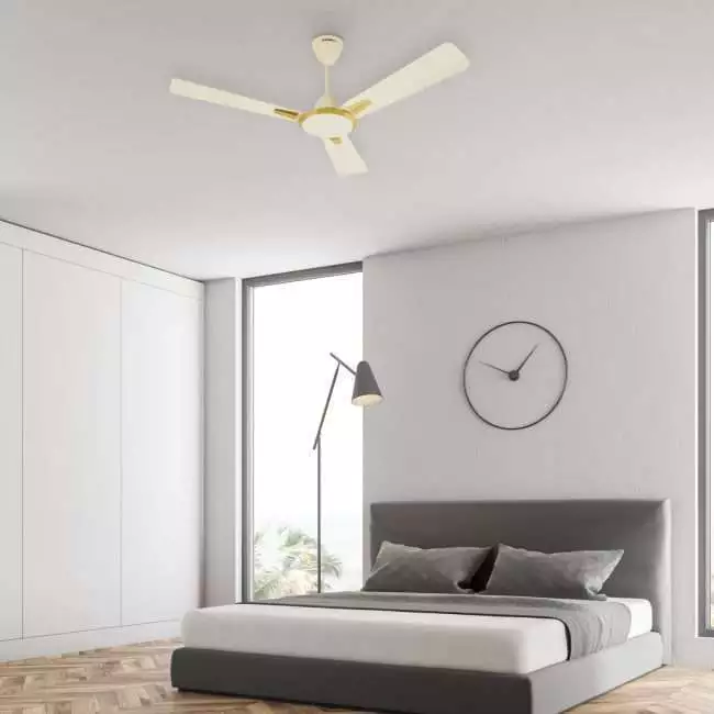 Crompton Aura 1200 mm (48 inch) High Speed Decorative Ceiling Fan (Ivory)