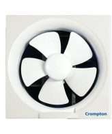 Crompton Plastic Brisk Air Plus 6-Inch Exhaust Fan (White)