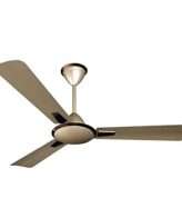 Crompton Aura Prime Decorative Ceiling Fan with Anti Dust Technology (Brown Birken Effect, 48 inch)