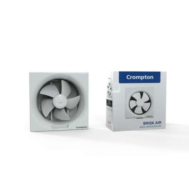 Crompton Brisk Air 200 mm (8 inch) Exhaust Fan for Kitchen, Bathroom and Office (White)