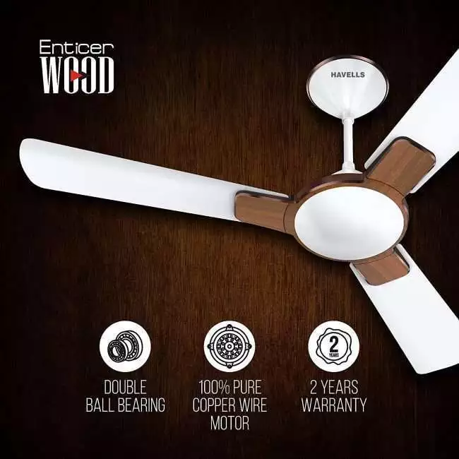 Havells Enticer Wood 1200mm Ceiling Fan (Rosewood)