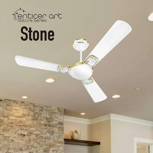 Havells Enticer Art 1200mm Ceiling Fan (Peral White)