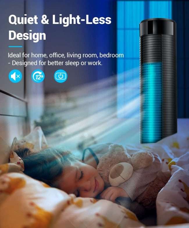 REXTON Tower Fan, SWING 46 Inch Cooling Tower Fan with Remote, Up to 12H Timer, Whole Room Wind Curve Floor Standing Fans with Auto Screen Off LED Display for Bedroom Home