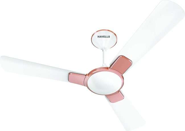 Havells Enticer 1200mm Ceiling Fan (Pearl White Rose Gold)