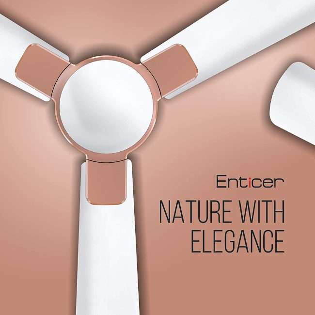 Havells Enticer 1200mm Ceiling Fan (Pearl White Rose Gold)