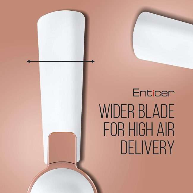 Havells Enticer 1200mm Ceiling Fan (Pearl White Rose Gold)