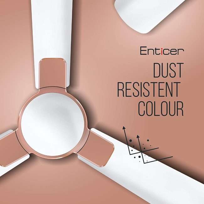 Havells Enticer 1200mm Ceiling Fan (Pearl White Rose Gold)