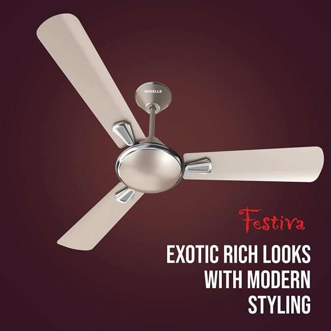 Havells Festiva 1200mm Ceiling Fan (Gold Mist)