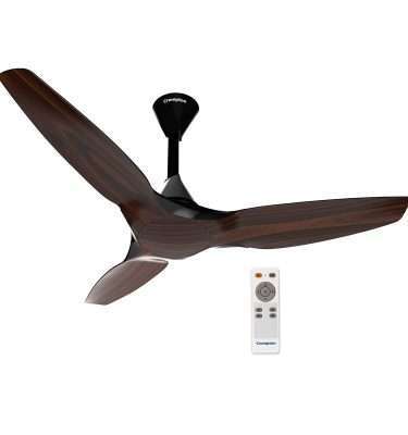 Crompton Silent Pro Enso 1225 mm (48 inch) ActivBLDC Remote Controlled Ceiling Fan (Chestnut Wood, Brown)