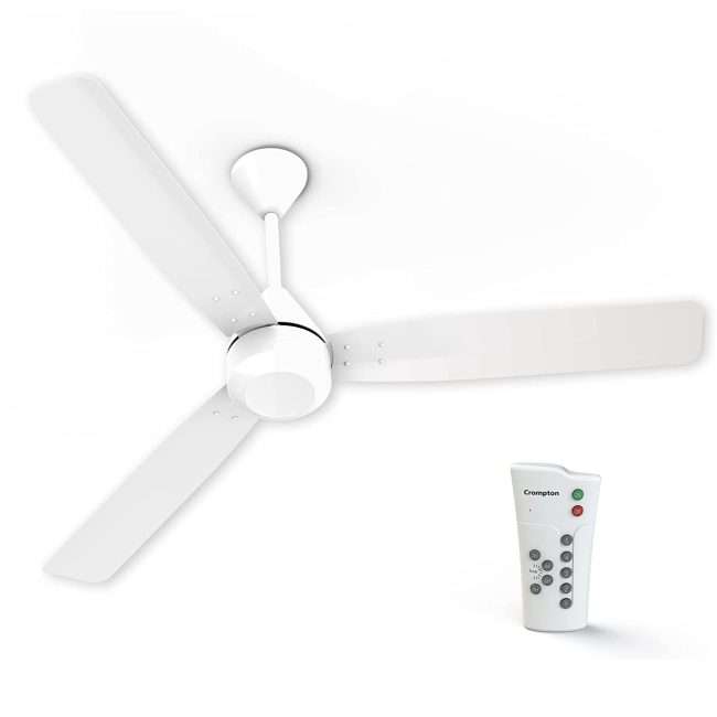 Crompton Energion Groove 1200Mm (48 Inch) BLDC Ceiling Fan High Speed 5S 28W Energy Efficient With Remote (White)
