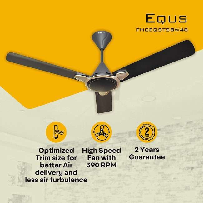 Havells Equs 1200mm Ceiling Fan (Smoke Brown)