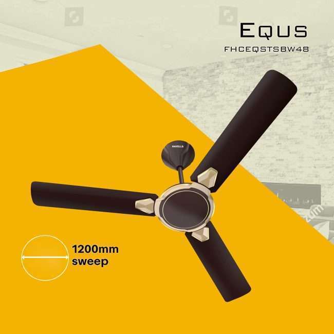 Havells Equs 1200mm Ceiling Fan (Smoke Brown)