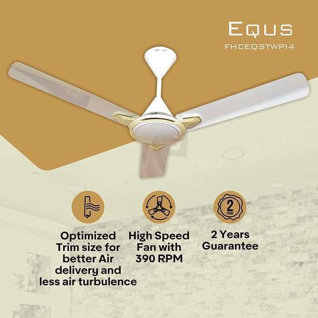 Havells Equs 1200mm Ceiling Fan (White Pearl Ivory)