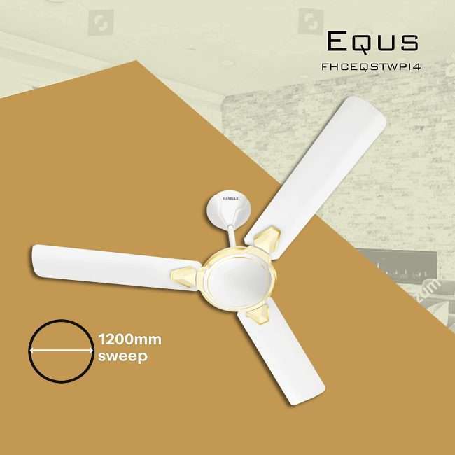 Havells Equs 1200mm Ceiling Fan (White Pearl Ivory)