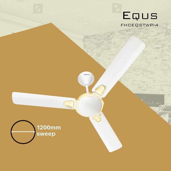 Havells Equs 1200mm Ceiling Fan (White Pearl Ivory)