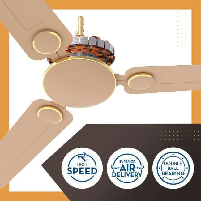 Crompton Montania 1200mm (48 inch) Ceiling Fan (Gilded Beige)