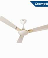 Crompton New Aura2 Designer 3D Anti-Dust Ceiling Fan with Duratech Technology - 1200 mm (Lotus Pearl White)