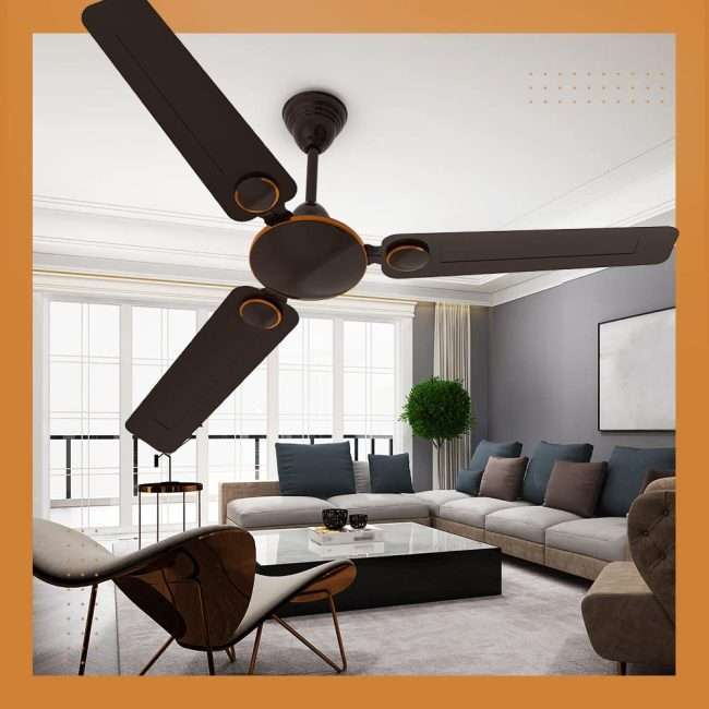 Crompton Montania 1200mm (48 inch) Ceiling Fan (Smoked Brown)