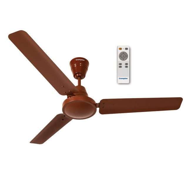 Crompton Energion HS 1200 mm (48 inch) BLDC Ceiling Fan Energy Efficient 5 Star Rated High Speed with Remote (Brown)