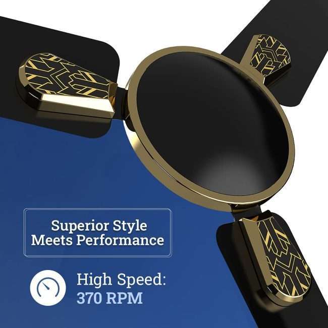 Crompton Energion Stylus 1200 mm (48 inch) 5 Star Rated Energy Efficient Designer BLDC Ceiling Fan with Remote and Anti-Dust Technology(Gloss Black)