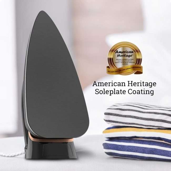 Crompton InstaGlide 1000-Watts Dry Iron with American Heritage Coating (Black)