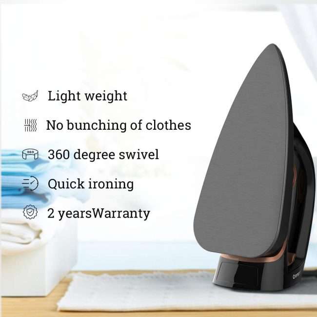 Crompton InstaGlide 1000-Watts Dry Iron with American Heritage Coating (Black)