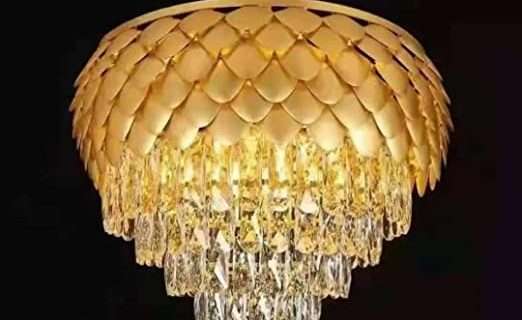 Brontes Metal and Crystal Golden JHUMER