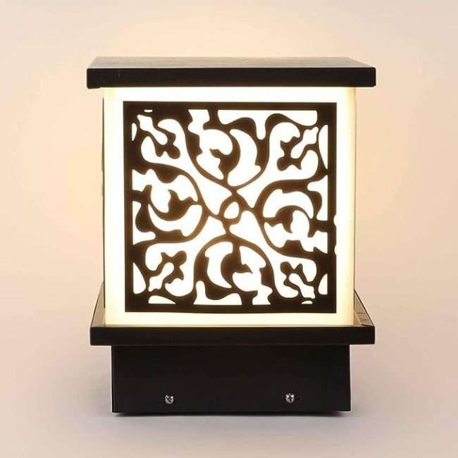 TRACKLITE LAMP Modern Laser Cut Metal Gate Light Lamp (Pack of 1) - Waterproof, B22D Bulb Base for Outdoor Home & Office, Garden - Polyvinyl Chloride Material. ( WITH 1 BULB FREE FREE ) ( 10- inch L  -  8- inch W )