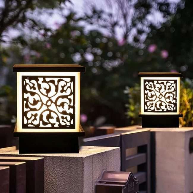 TRACKLITE LAMP Modern Laser Cut Metal Gate Light Lamp (Pack of 1) - Waterproof, B22D Bulb Base for Outdoor Home & Office, Garden - Polyvinyl Chloride Material. ( WITH 1 BULB FREE FREE ) ( 10- inch L  -  8- inch W )