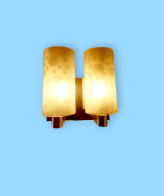 TRACKLITE Double Antique Brass Portuguese Style Modern Bronze Wall lamp with 2 Lamp Shade (White) ( WITH 2 BULB FREE FREE )