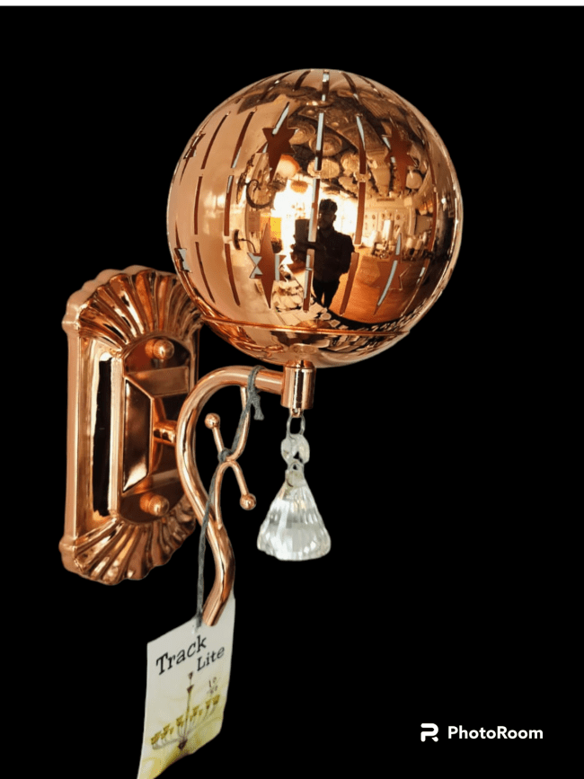 Tracklite Brass Copper Wall Light 3 in 1 for Living Room, Bedroom, Dining Room, Kitchen (WITH 1 BULB FREE)