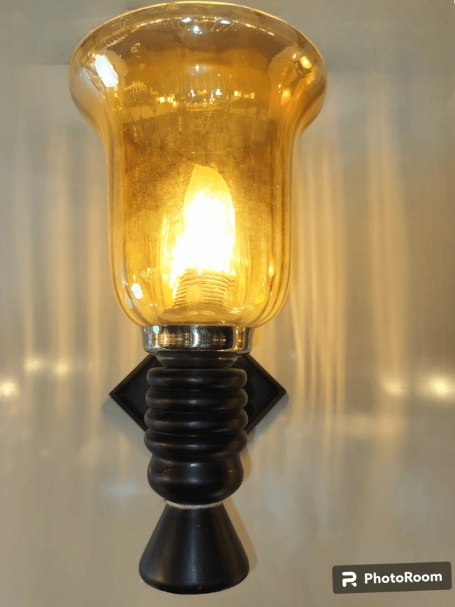 TRACKLITE Black Wood Wall Light -  - Eliante by Jainsons Lights - ( WITH 1 BULB FREE FREE )