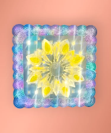 TRACKLITE Crystal Moving Flower Yellow Leaf Color Changing Ceiling Light