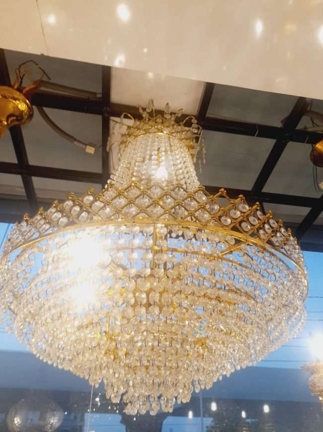 TRACKLITE JHUMMER  Crystal JHUMMER  Stair Light LED Flush Ceiling Chandelier Light Crystal Chandelier Lustres de Cristais Lustre cristal Lampshade Color:green ( INSTALLATION FREE FREE ) 6 BULB FREE FREE ) ( 22- inch L --  21- inch W )