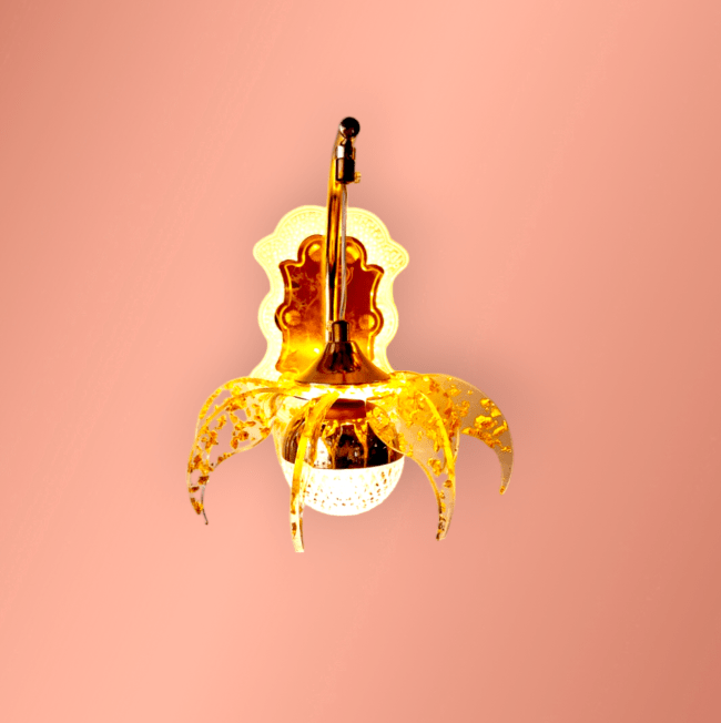 TRACKLITE Lighting Cast Aluminium Gilded Cherub Crystal Classic Single Wall Light ( WITH 1 BULB FREE   )