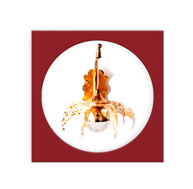 TRACKLITE Lighting Cast Aluminium Gilded Cherub Crystal Classic Single Wall Light ( WITH 1 BULB FREE   )