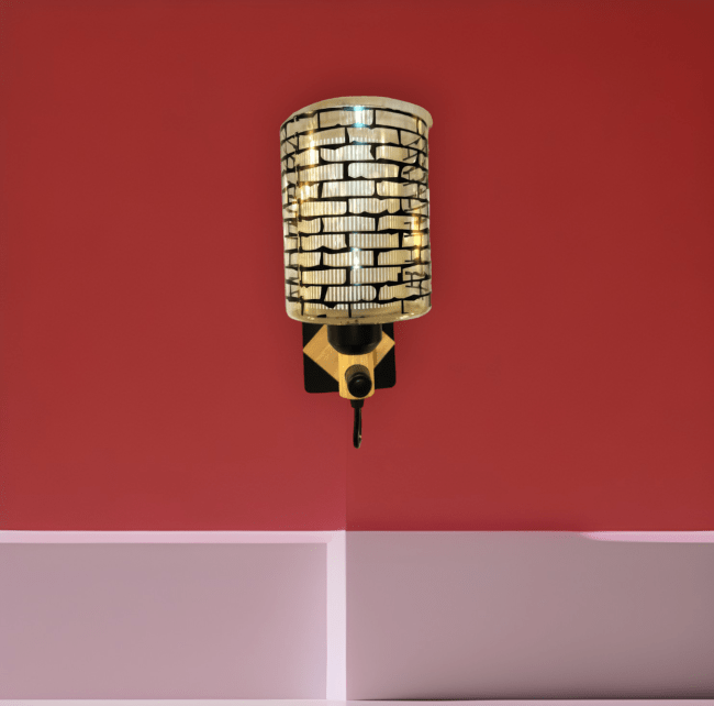 TRACKLITE WALL LIGHT  Home Decor Brick Jali Wall Light for Home Decoration Living Room Wall Lamp ( WITH 1 BULB FREE FREE )